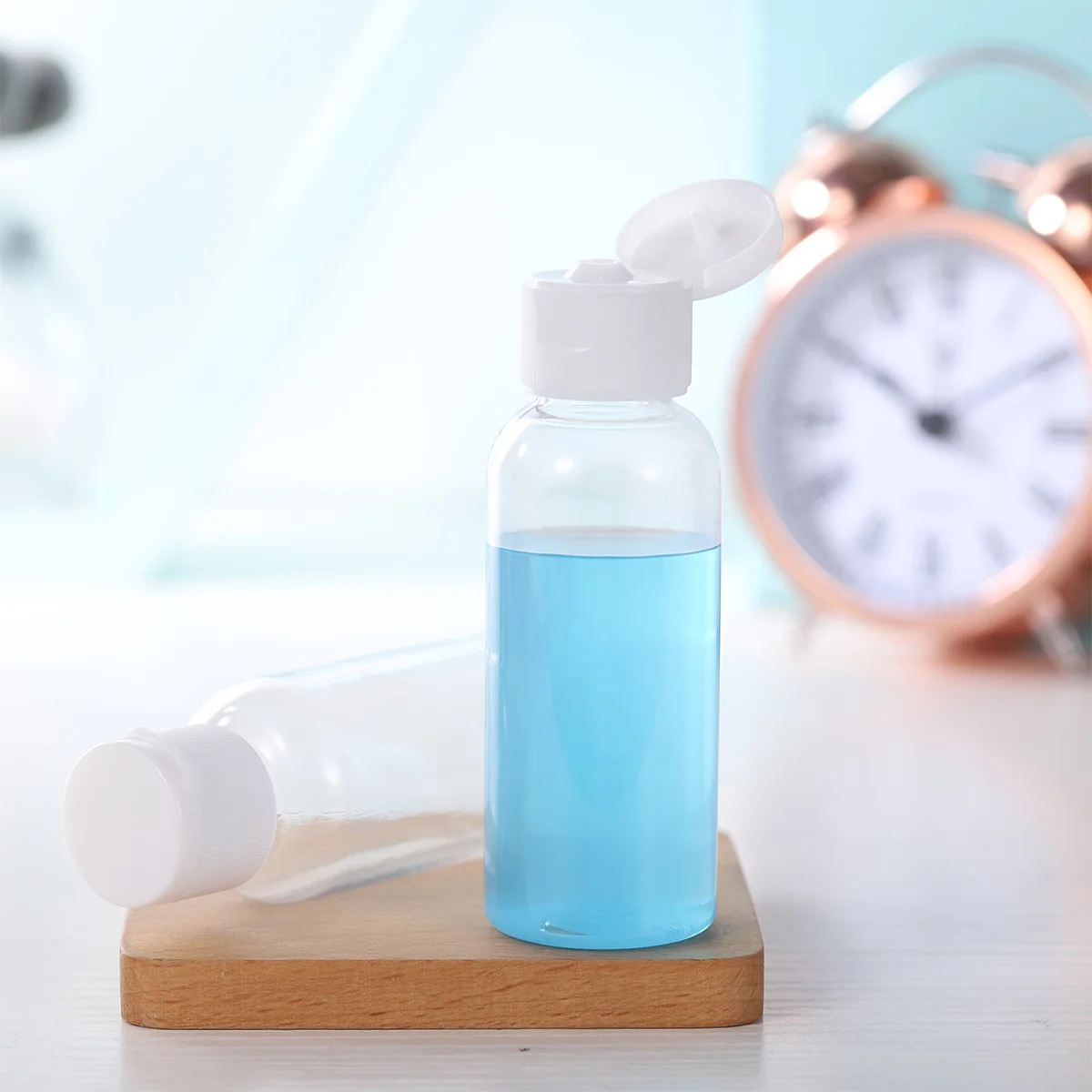 20 szt. Plastikowych Butelek Podróżnych Przenośne z Zakrętką Motylkową Wielokrotnego Użytku Pojemniki na Kosmetyki Szampon Balsam