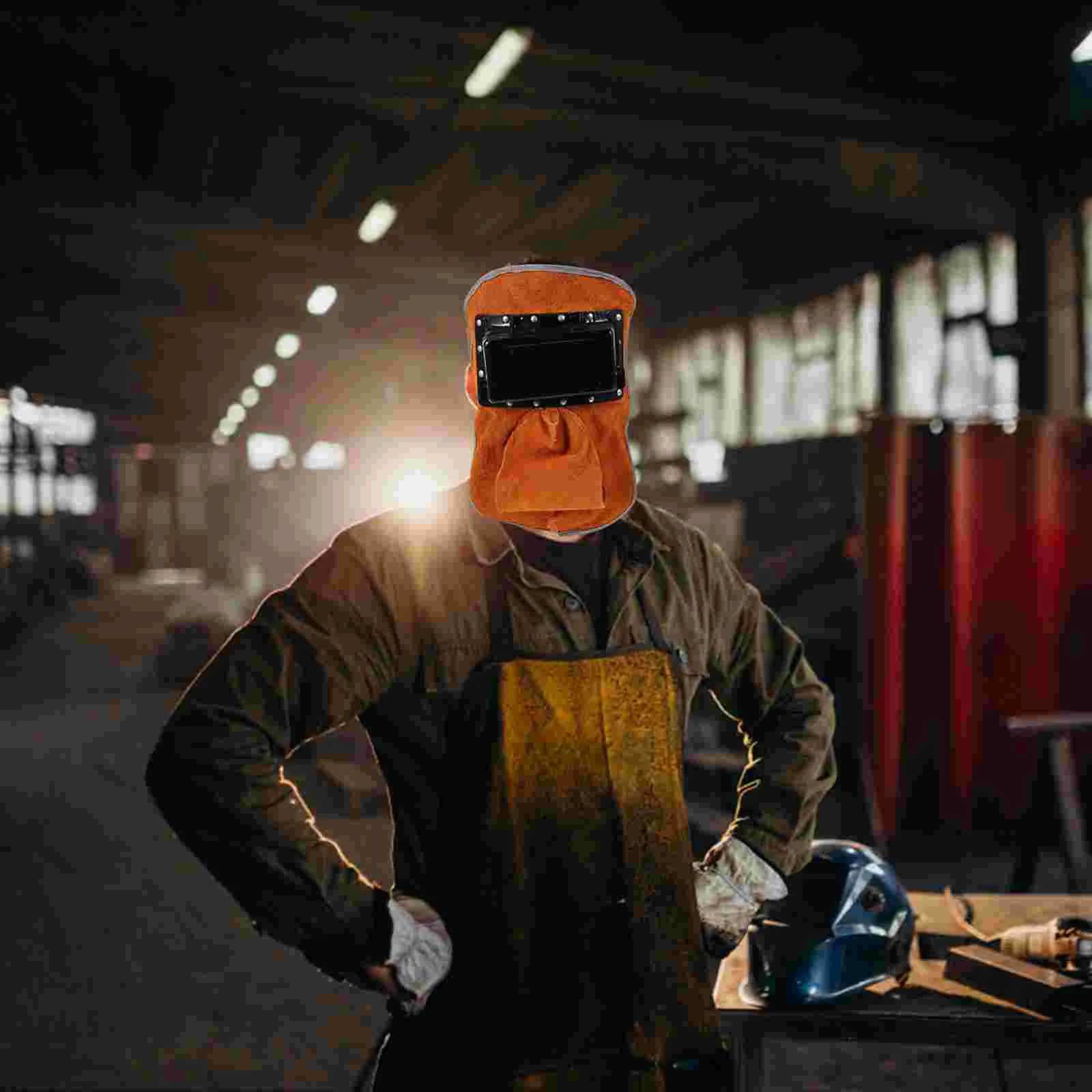 Máscara resistente a altas temperaturas máscaras faciais pretas soldador trabalho boné bandana