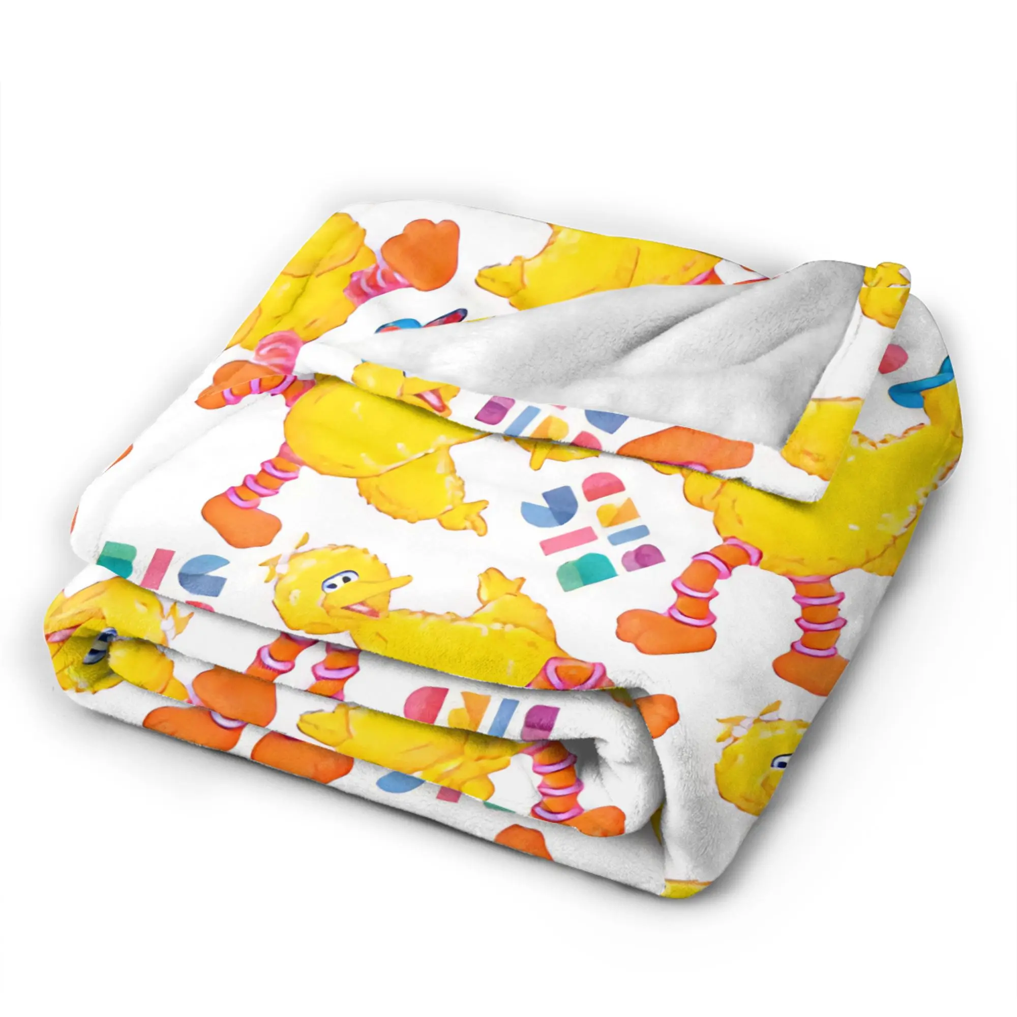 Manta de franela blanca con diseño de pájaro grande, colcha suave y duradera para sofá cama, colcha de viaje para oficina, funda para sofá cama