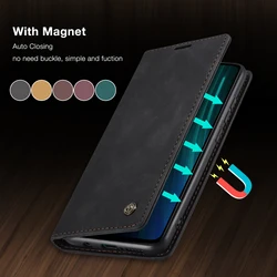 CaseMe Leather Wallet Phone Case For OPPO Reno 8 7 Pro 5G A96 A36 A76 F19 A74 A95 4G Flip Phone Case Cover For Reamel 10 find X6