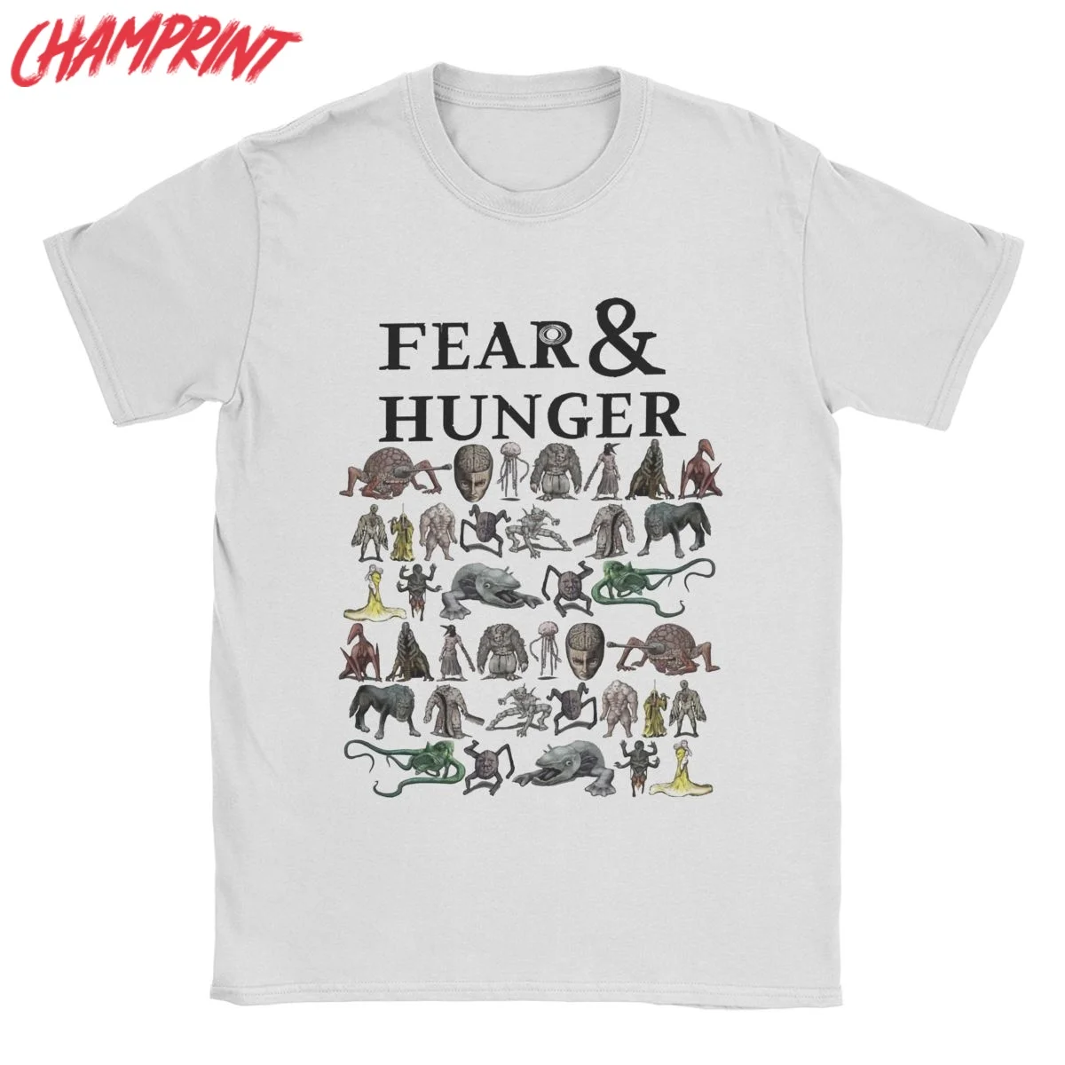 Men Fear And Hunger T Shirts Cotton Tops Funny Short Sleeve O Neck Tee Shirt Party T-Shirt