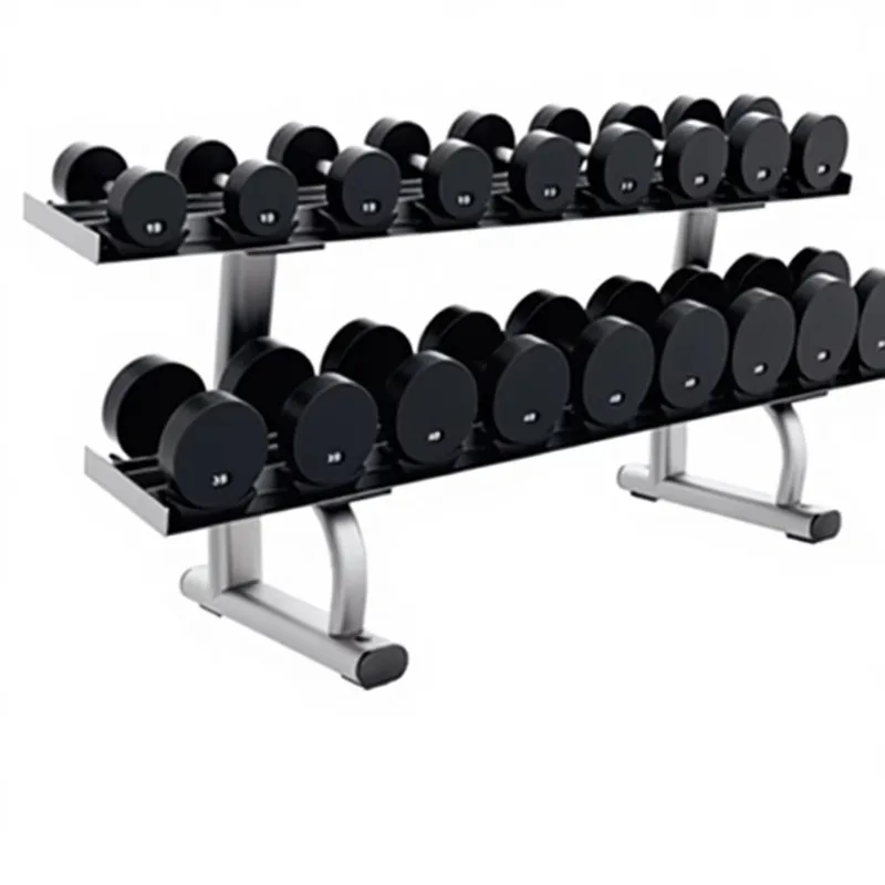 

YTYIN Commercial 2 Tier Dumbbell Rack OEM ODM Heavy Duty Steel Frame Gym Free Weight Storage Equipment