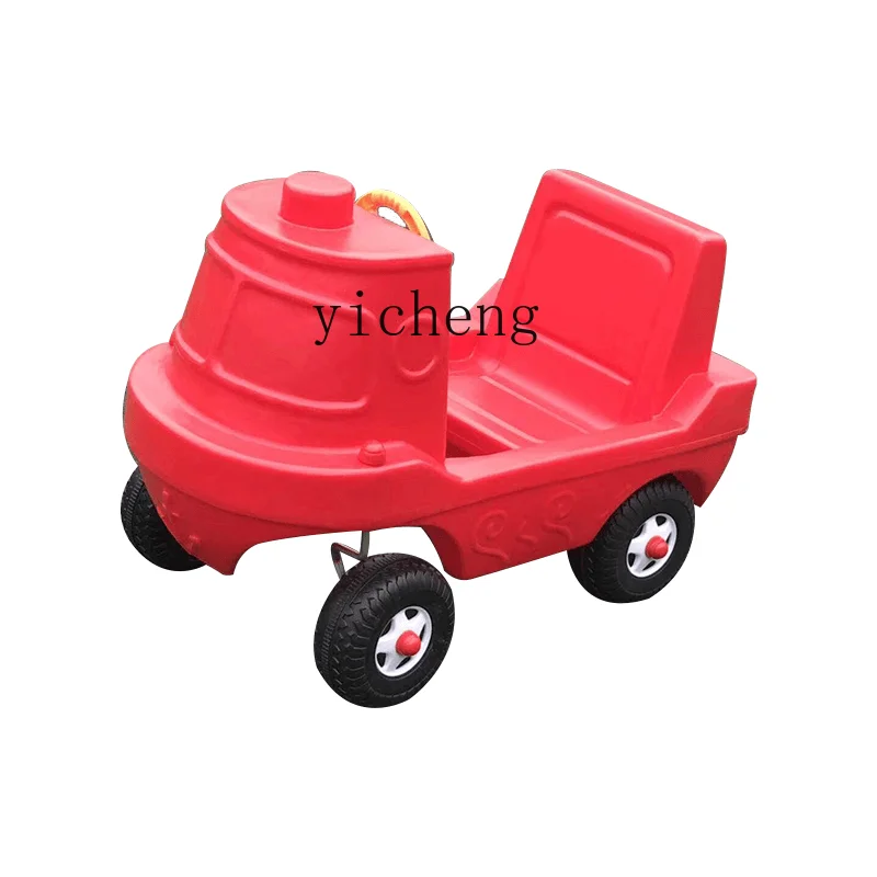 ZK Kindergarten Children's Game Plastic Toys Outdoor Small RV Cartoon Fire Truck