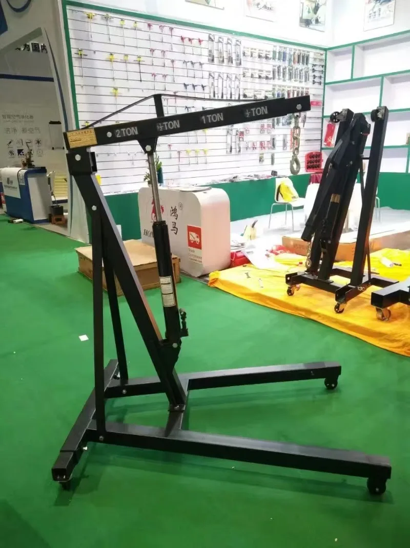 Folding Arm Crane Truck 2000kg Lifting Capacity 1 Ton Hydraulic Engine Hoist Shop Crane Lift for Garage And Workshop