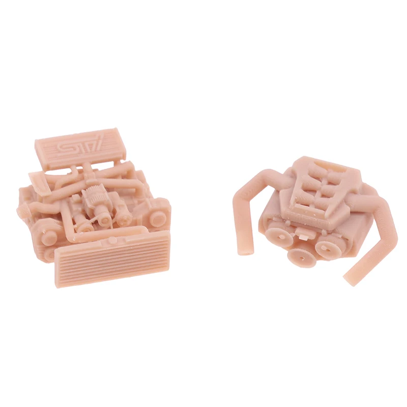 Diorama-modelo de motor de vehículo, herramientas de reparación de escena de garaje de resina sin colorear, juguete de simulación de decoración, 1/64