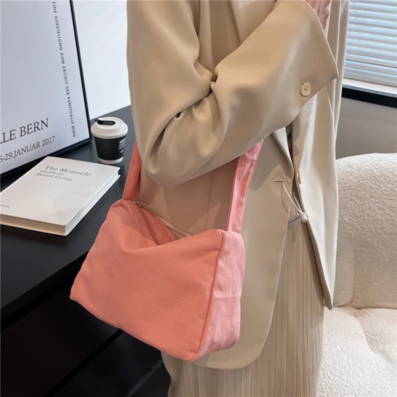 Bolsa de ombro de grande capacidade para mulheres, moda simples, bolsa de mensageiro viajante, bolsas pretas, nova, 2024