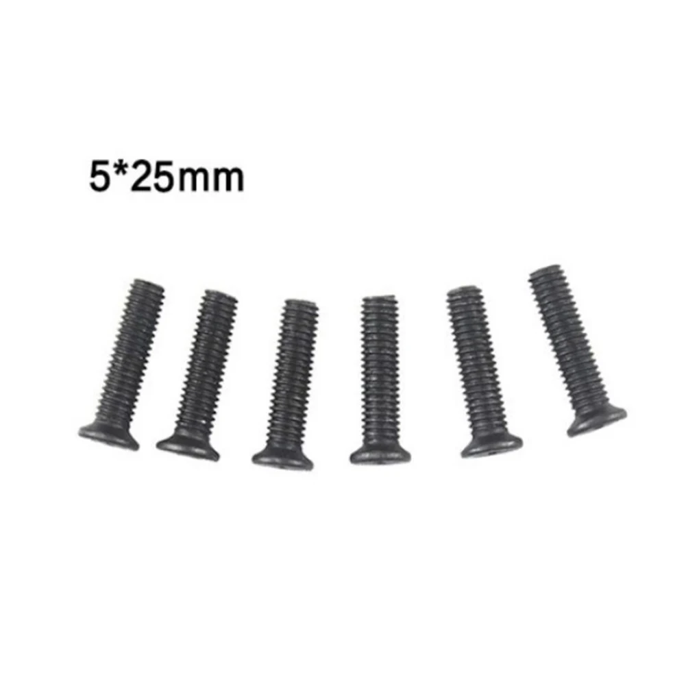 Bor Chuck sekrup tetap 6 buah, alat listrik adaptor anti-ulir untuk tangan kiri UNF M5/M6 * 25mm mesin logam 3/8 inci