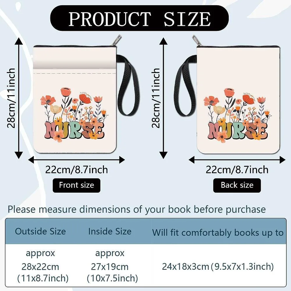 Cloth Book Cover Notebook Wraps Rectangle Flower 280x220mm
