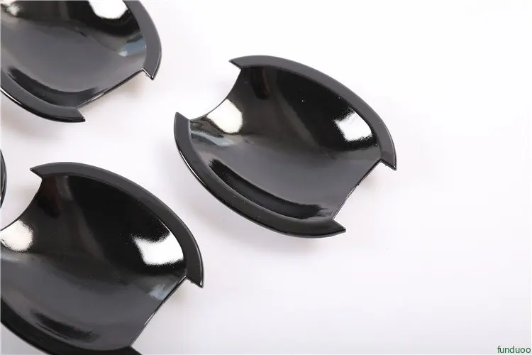 For Nissan March Micra K12 Tiida C11 2003 - 2010 Glossy Black Car Door Handle Covers Trim Styling Stickers Overlay Accessories - view 4