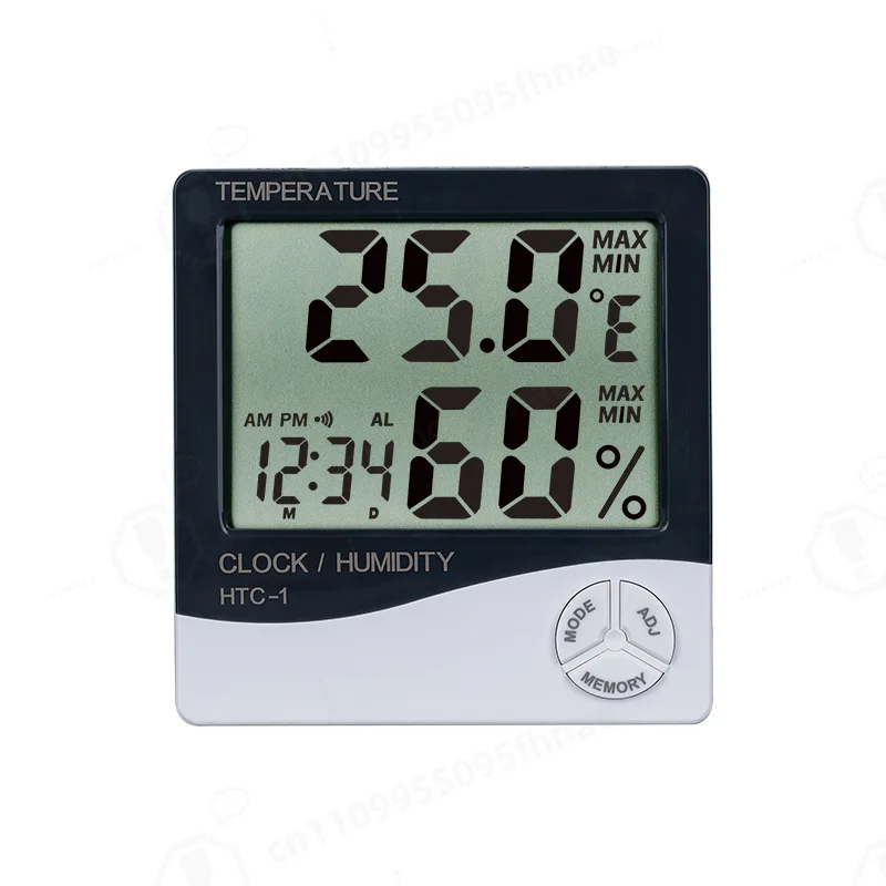 Digital Indoor Thermometer Hygrometer Fahrenheit Max Min Record Alarm Date Time With Battery
