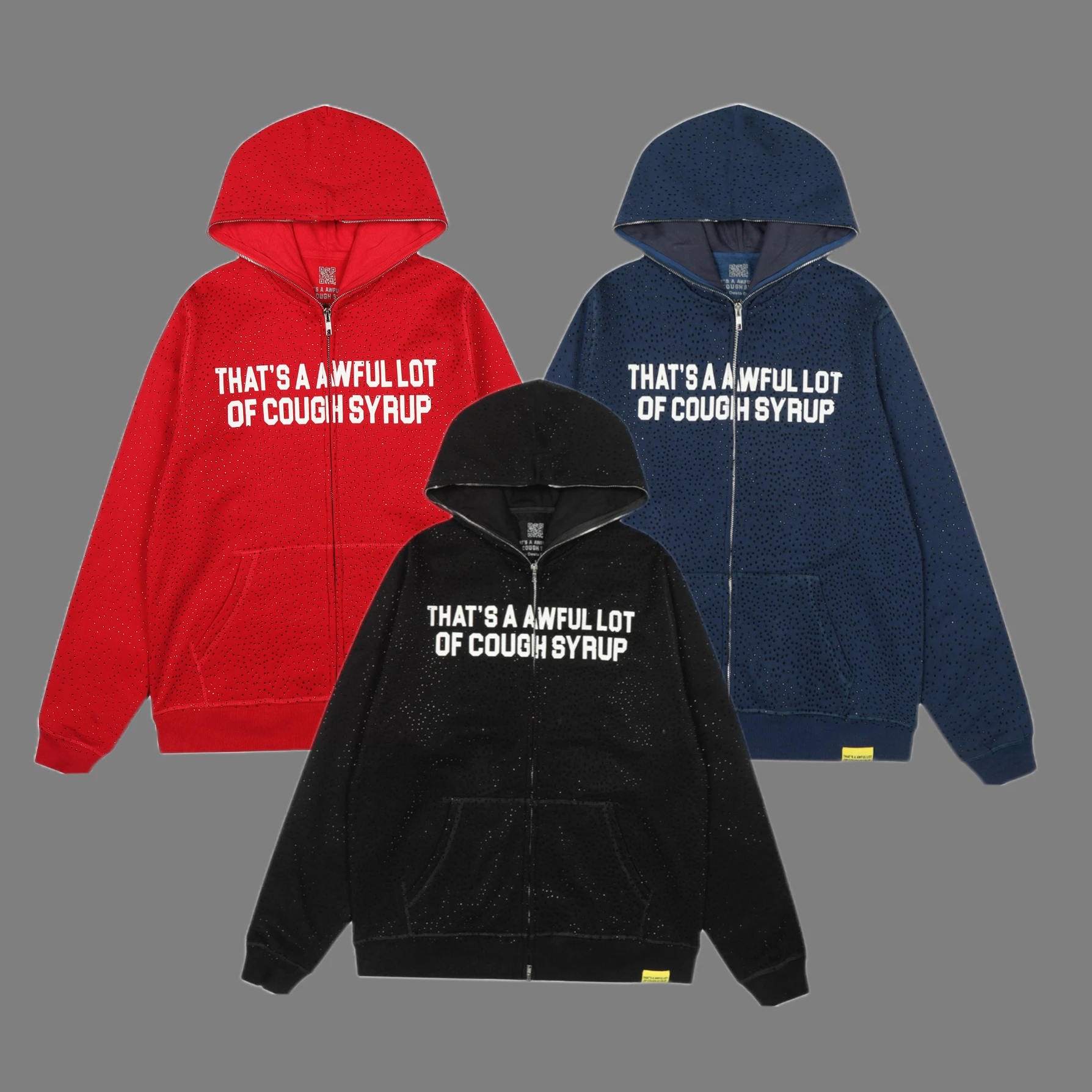 

American Streetwear Hoodie Sweatirt ex Cotton Long Sve Zipper Closure Street Sle Glitter Youth Faion Winter Warm