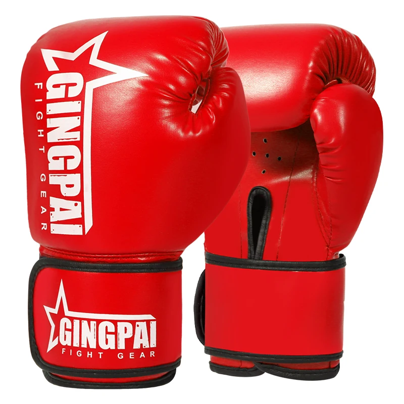 Rękawice bokserskie dla mężczyzn kobiet PU Karate Muay Thai Guantes De Boxeo Free Fight MMA Sanda trening dla dorosłych sprzęt dla dzieci