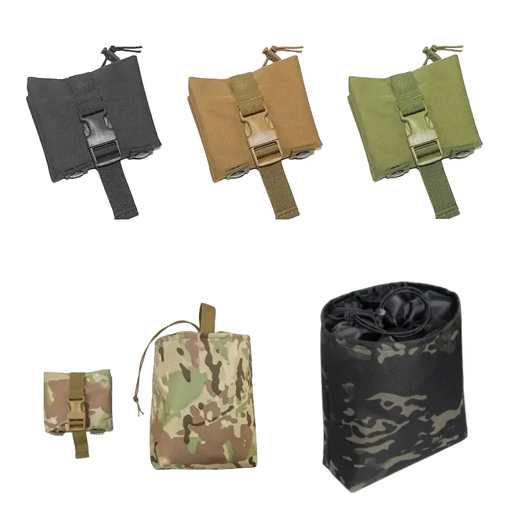Large Capacity Folding Molle Magazine Dump Pouch with Buckle Design Outdoor Camping Specific Storage Bag