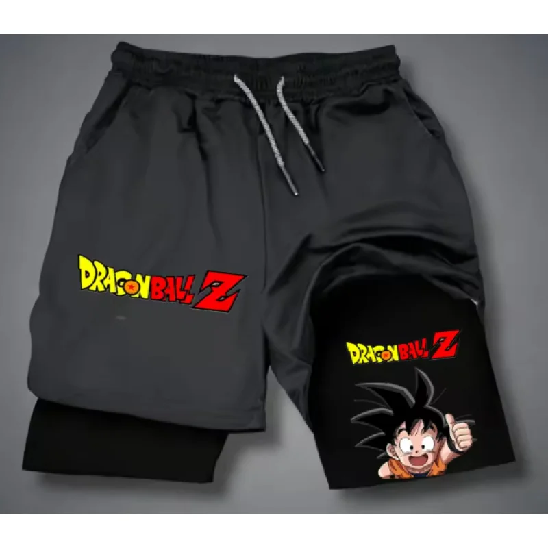 

2026 Dragon Ball cartoon men's shorts in summer street casual fitness family fitness pants trend quick-drying pants