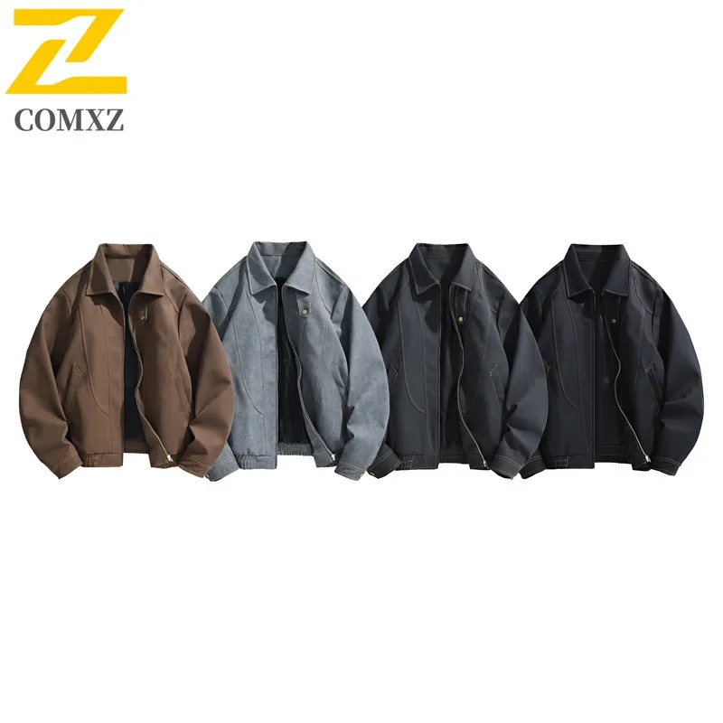 

COMXZ ветровка универсальная свободная ветрозащитная легкая рабочая дорожная байкерская куртка уличное удобное пальто мужская одежда