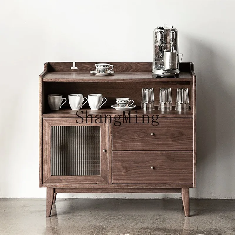 FG good-looking  solid wood dining side cabinet black walnut locker living room tea room tea side cabinet