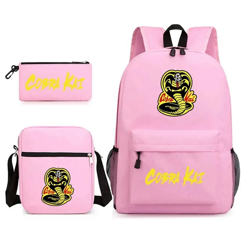 Cobra Kai Backpack Schoolbag Shoulder Bag Pencil Case Set Gift for Kids Students
