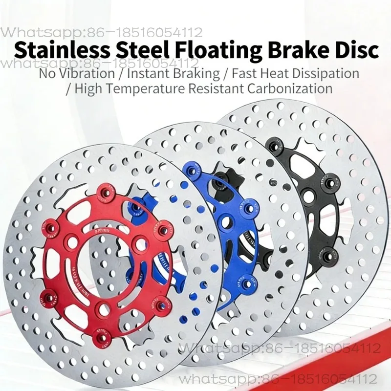 220mm Floating Brake Disc  Rotor 3 Hole 70mm Pitching Universal for Street Bike Pit Bike