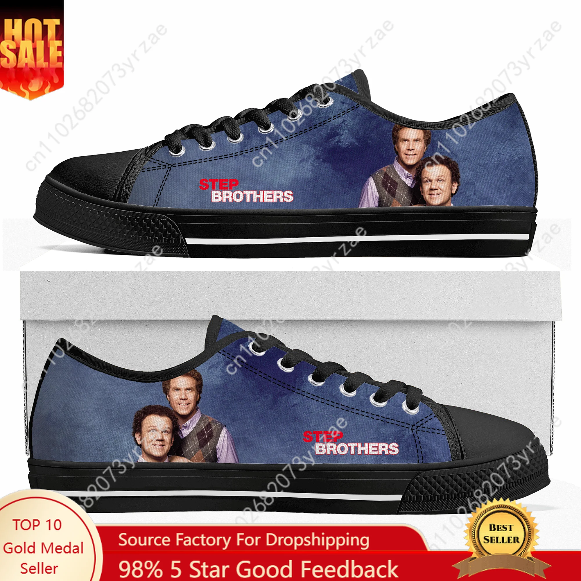 

Step Brothers Low Top High Quality Sneaker Mens Womens Teenager Canvas Sneaker Casual Fashion Patterns Shoe Custom Made Shoes