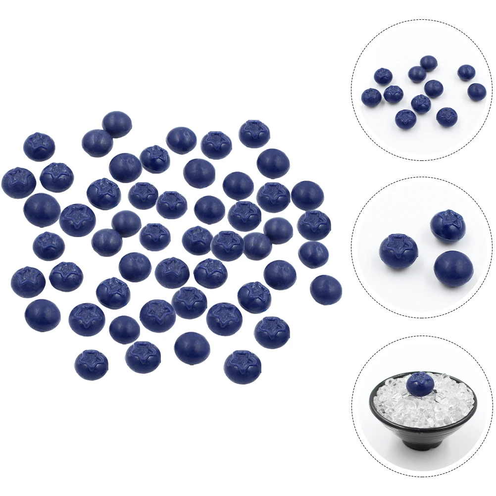 50pcs Artificial Blueberries Decor Simulated Fruits Accessories Photography Props Layout Scene Fake Fruit Models Raspberries