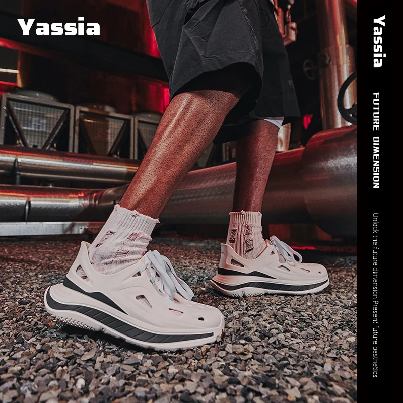 

Yassia Мужская обувь из ЭВА, уличные тапочки с толстой подошвой, увеличивающие рост, удобные дышащие спортивные тапочки, купи один, получи один бесплатно