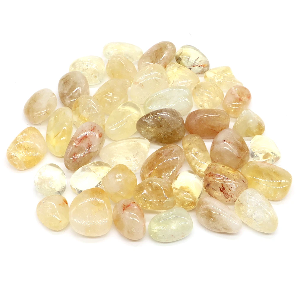 Piedras caídas de citrino Natural, mineral a granel, espécimen de grava, cristales curativos, energía de cuarzo, minerales, tanque, acuario, decoración de gemas para el hogar