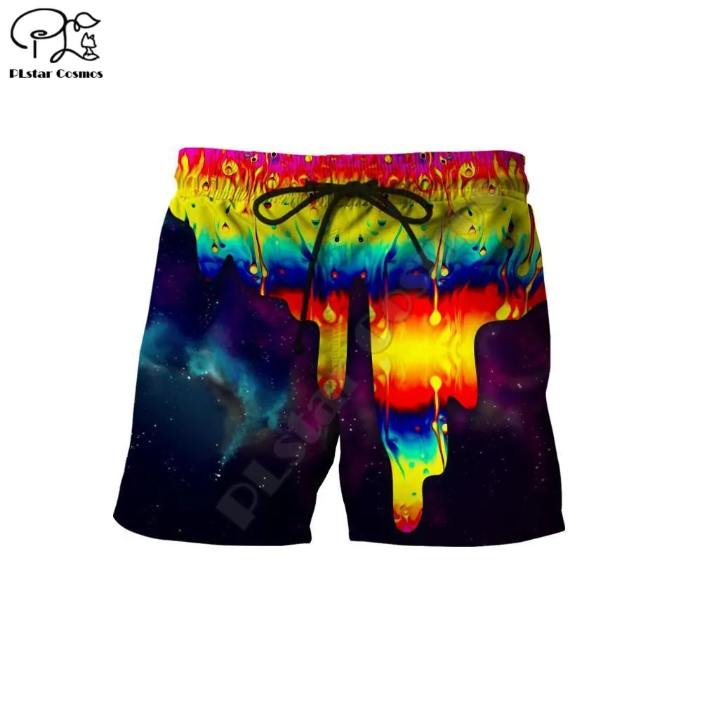 PLstar Cosmos Amazing Guitar Hippie Beach Shorts 3D Printed Summer Casual Men Shorts Loose Quick Drying shorts