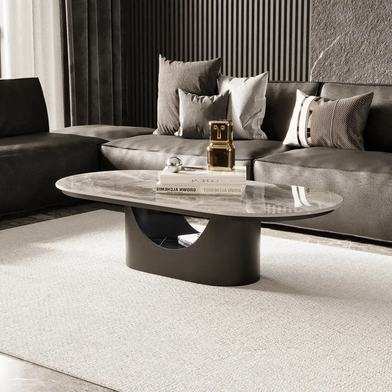 Hollywood Regency Stone Top Natural Center Table Compact Size Mobile with Casters Easy Assembly Quick Setup