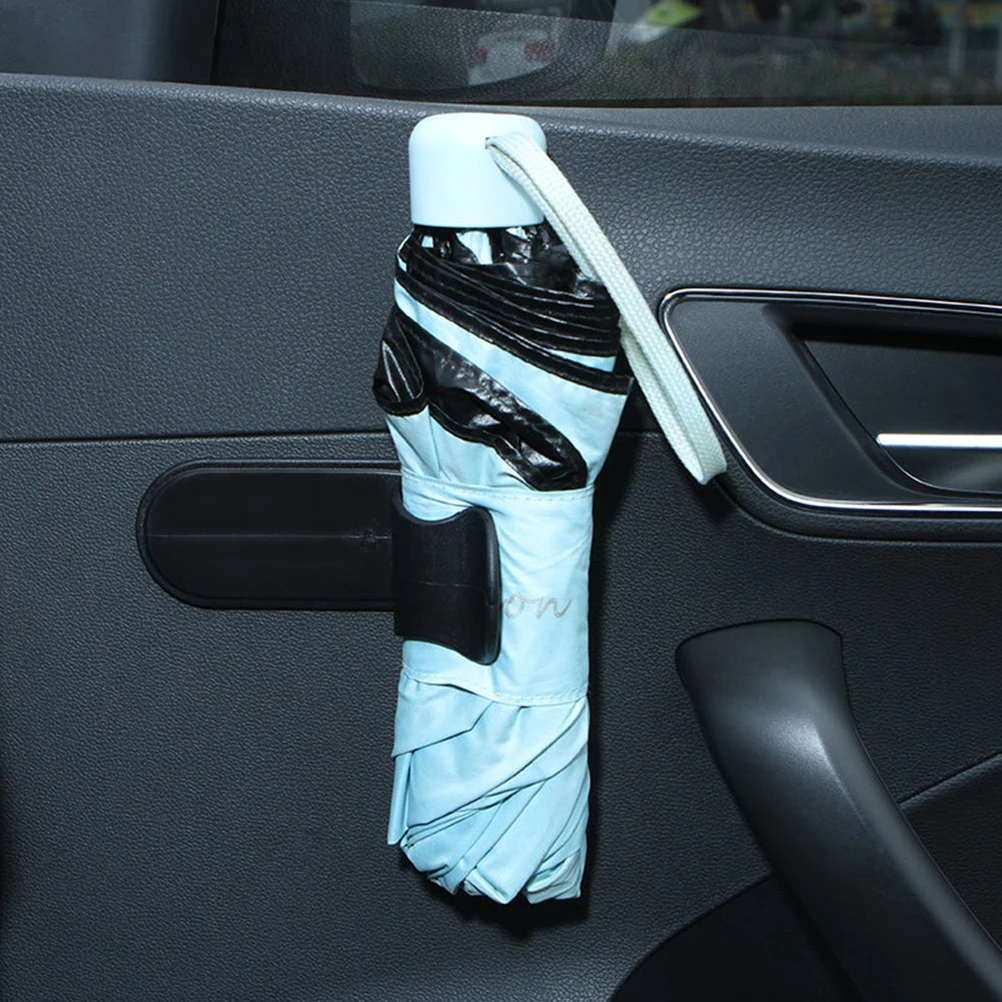 

3pcs Car Umbrella Fixed Hook Holder Organizer Hanger Clip for Trunk Door Storage PP Plastic Easy Install Hold Stick Folding