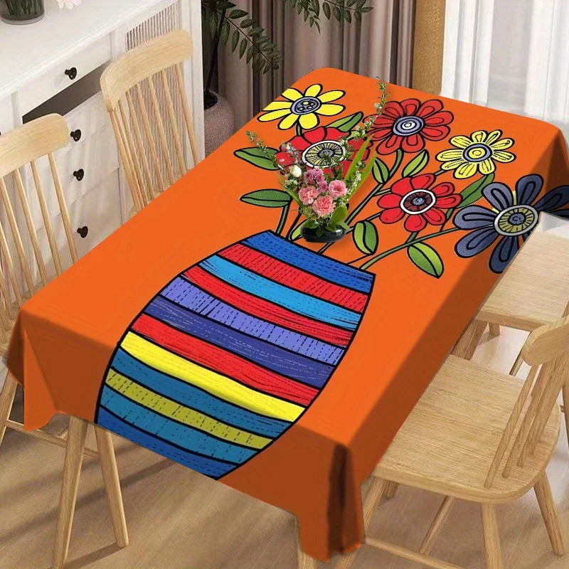 JIT Tablecloth - Floral Print - Tablecloth for Home, Gift, Restaurant Party, Coffee Table, Desk - Square Shapeyzb