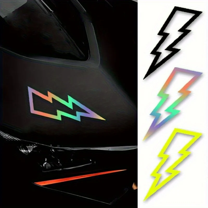 

3pcs/Set Lightning Bolt Vinyl Sticker, Waterproof Decals for Car, Motorcycle & Helmet