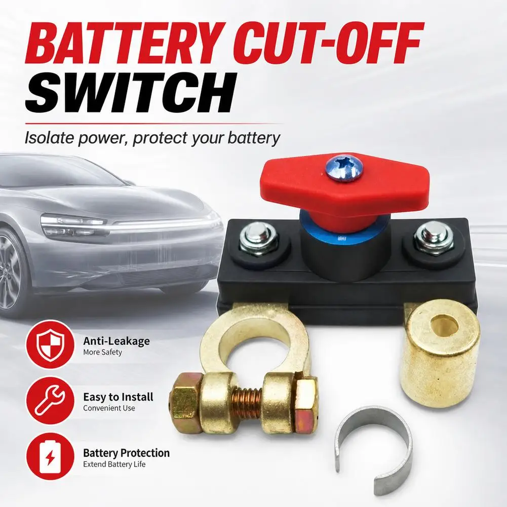 Car Battery Cut Off Switch Disconnect Automatic Circuit Breaker Anti-Leakage Switch Isolator For Cars Truck 12V/24V