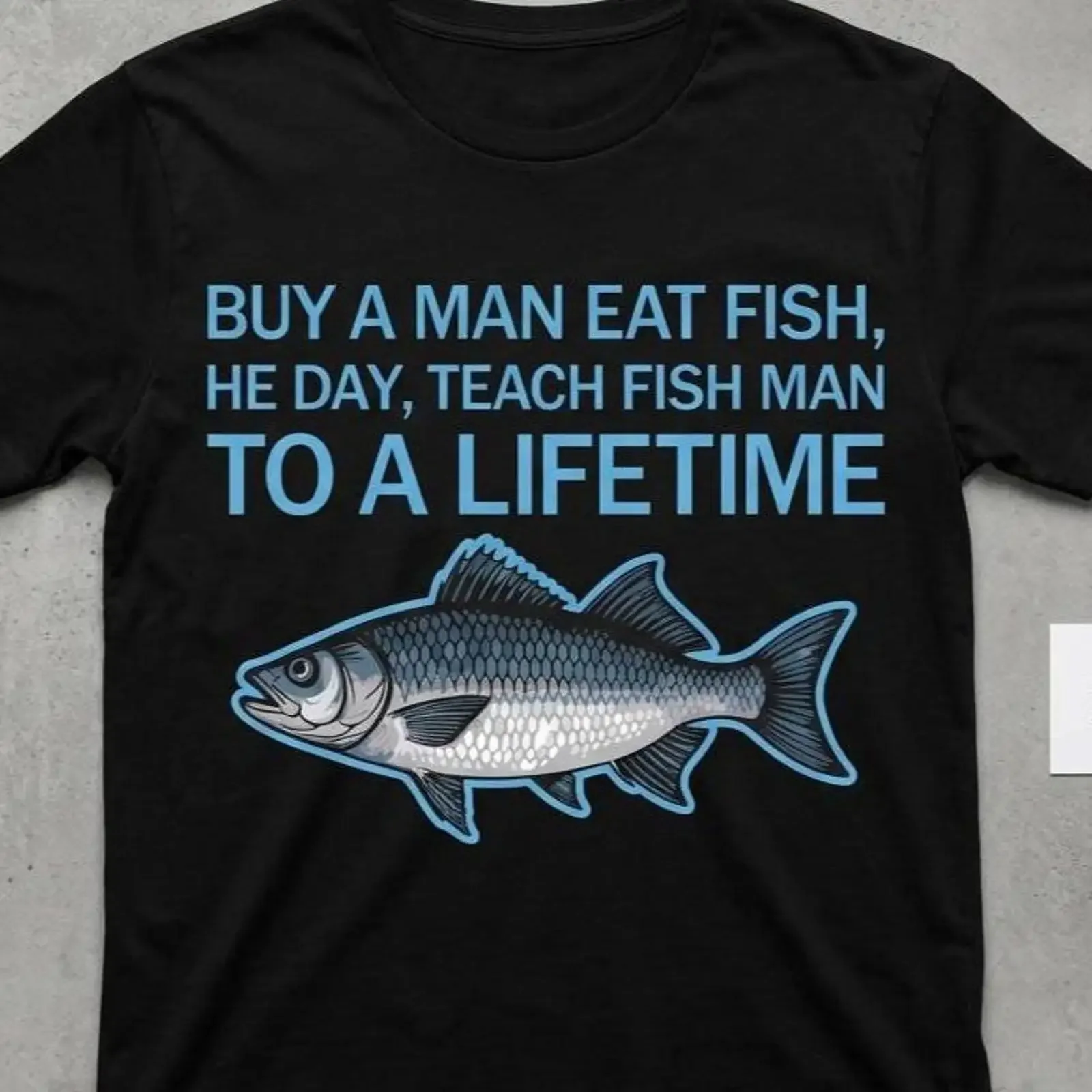 Buy a Man Eat Fish shirt Funny Meme T Inappropriate Png Unhinged Weird Ironic Sarcastic Gen Z vintage Washed designer clothes