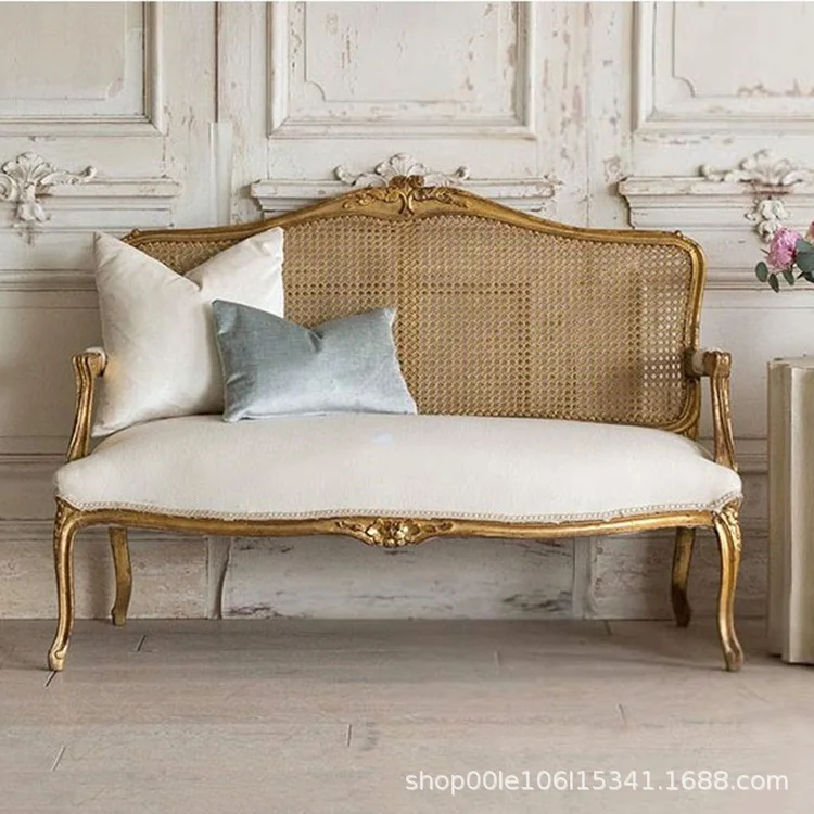 Nordic bag rattan art double triple living room balcony hotel restaurant studio homestay soft bag sofa