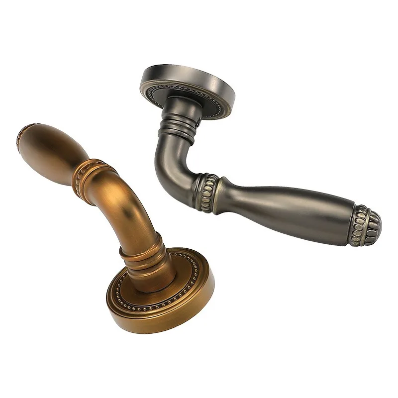 Retro Chinese Style Door Lock for Indoor Bedrooms, Home Use, European Style Silent/magnetic Split Type Door Lock