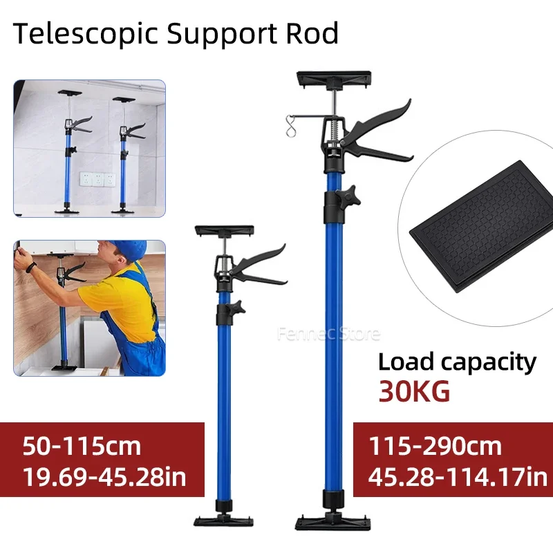 Barra de soporte telescópica para armario colgante, marco de puerta de techo de madera, elevador de elevación, herramienta de instalación de