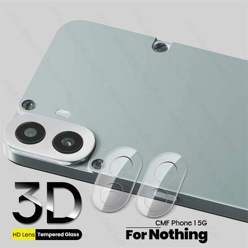 CMFPhone1 Case 2Pcs HD Clear 3D Glass Camera Protector For Nothing CMF Phone 1 Phone1 CMF1 Curved Lens Cap On Nathing CMFPhone 1