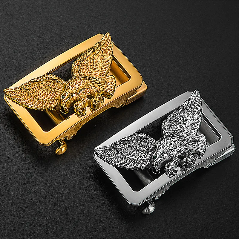 304 Stainless Steel Belt Buckle Accessories Metal Belt Buckle Men's Automatic Buckle Dapeng Spreading Wings Eagle Animal Buckle