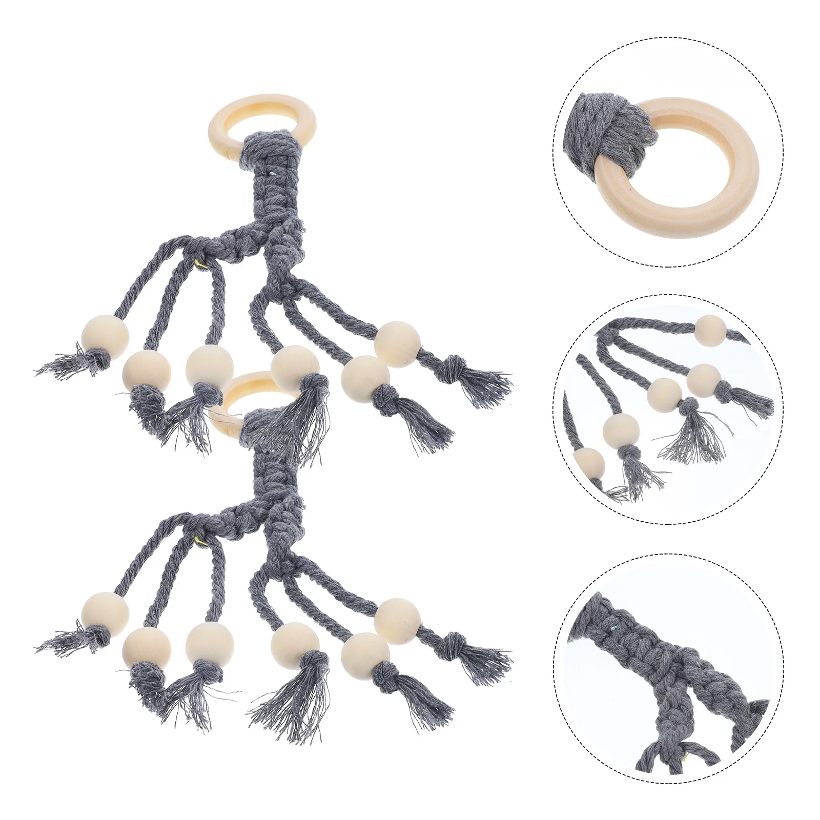 

2pcs Banana Hanging Racks Handmade Cotton Rope Fruit Vegetable Storage Holder Macrame Hanger For Kitchen Cabinet Wall Drying