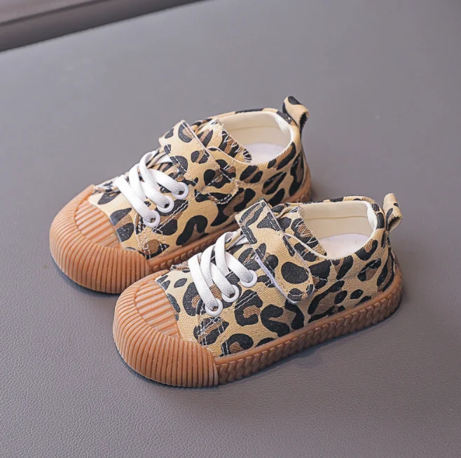 Toddler Girl Sneakers Boy Shoes Kids leopard print Canvas Shoes Casual Classic Flats Children Shoes for Student