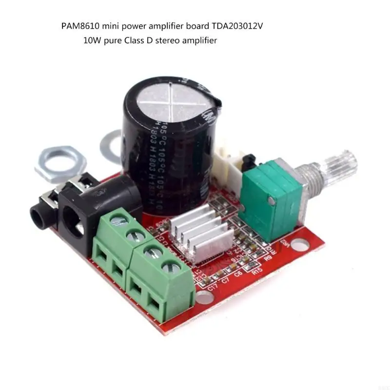 83CC DC12V PAM8610 Stereo Power Amplifier Board Meningkatkan Mendengarkan