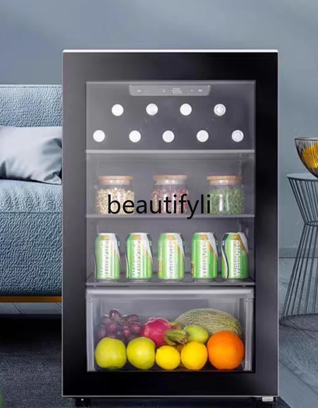 109 liters ice bar  small tea refrigeration office fruit and vegetable refrigeration and preservation small refrigerator