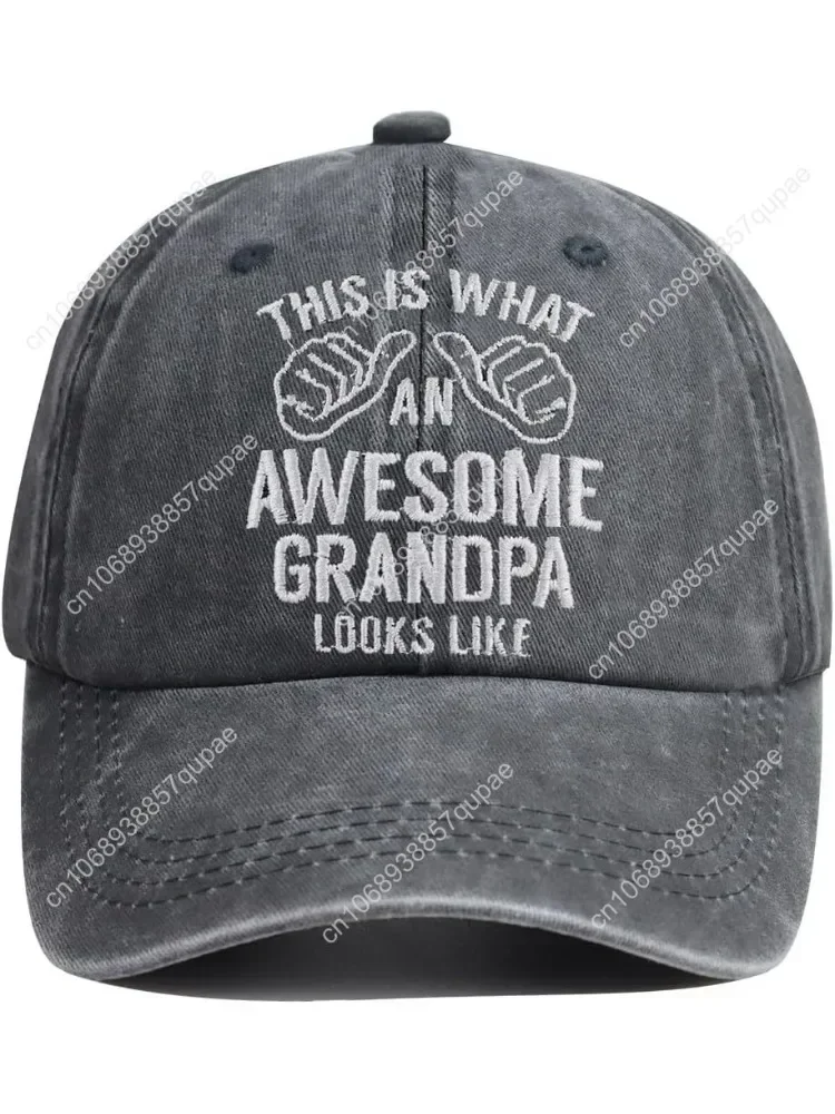 

Grandpa Hats For Men, Adjustable Embroidered Wash Cotton Grandfather Birthday Baseball Cap Men Woman Outdoor Casual Party Headwe