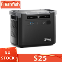 Flashfish S25 Portable Power Station 2000W 1997Wh Outdoor Generator, Led Light, 3000+ Lifepo4 Battery, 1600W Ac Fast Charge, Ups