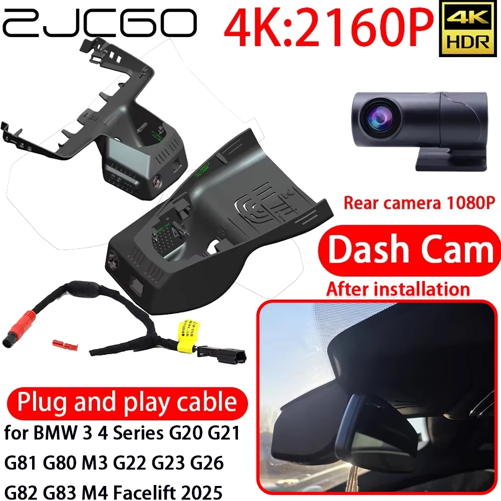 

for BMW 3 4 Series G20 G21 G81 G80 M3 G22 G23 G26 G82 G83 M4 Facelift 2025 4K DVR Dash Cam Wifi Front Rear Camera 24h Monitor