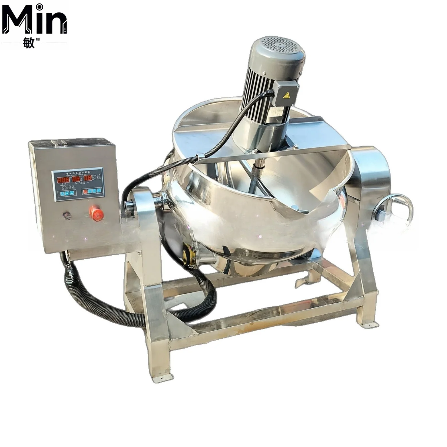 Small Automatic Sugar Color Frying Machine Multifunctional Brewing Machine with Sandwich Pot for Commercial Food Processing