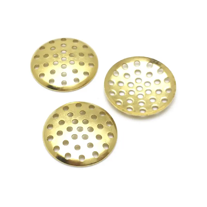 30PCS 12MM~29.5MM Antique Bronze Brass More Hole Round Disk Can fit Trays Bezels Base Settings Diy Jewelry Findings Accessories