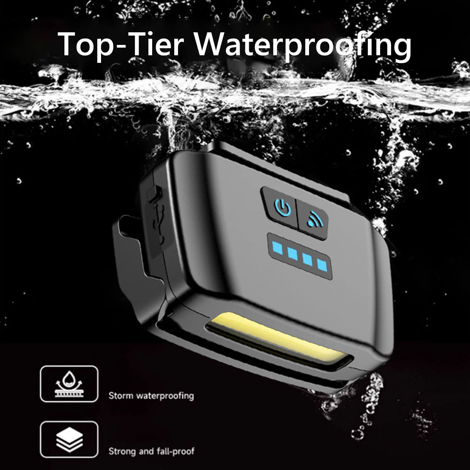 Motion Sensor Headlight with Mosquito Repellent Long Runtime COB ClipOn Cap Lights for Fishing Running Camping Reading