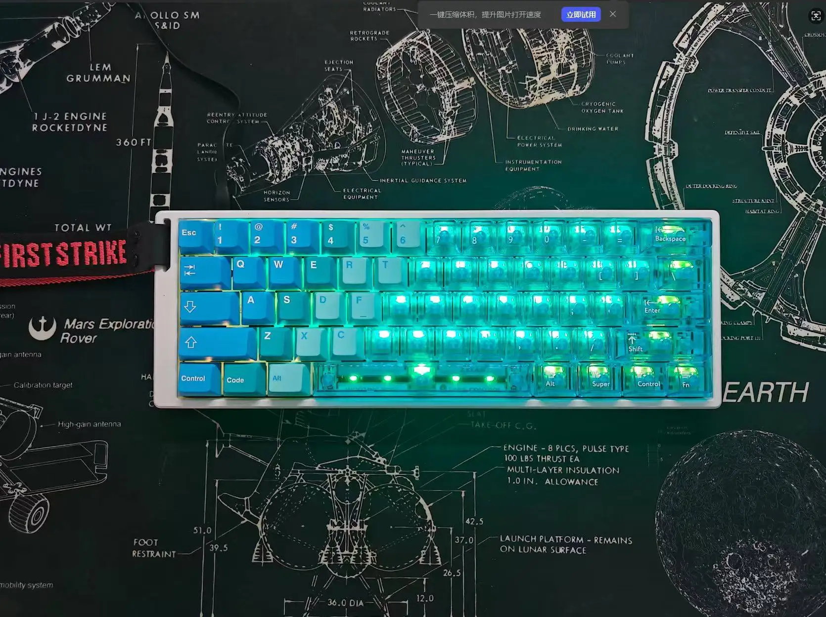 RAKKA 60v2 ATLAS (V2) 磁気軸キーボード 8kHz リターンレート DIY