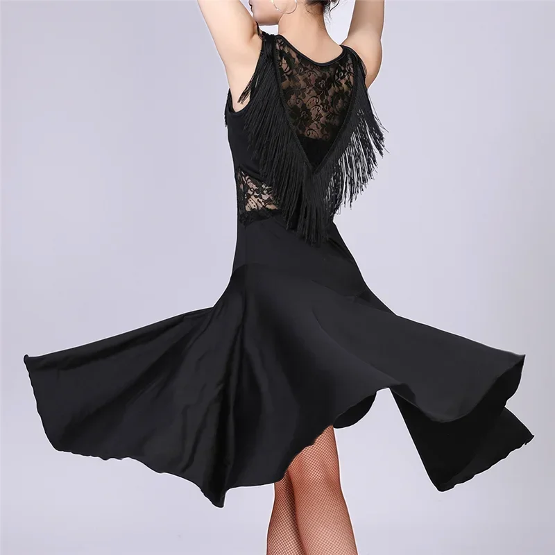 Vestido de baile latino con flecos y borlas para mujer, traje de salón Flapper para adultos, Tango, Samba, Rumba, Salsa, Jazz, puesta en escena, Ropa de baile